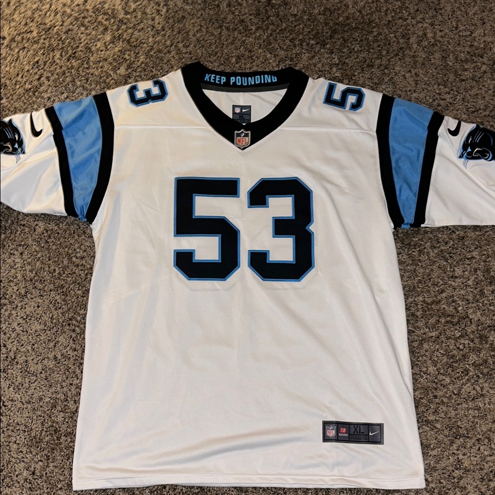 Nike Stitched Brian Burns Men’s XL Carolina Panthers Jersey
